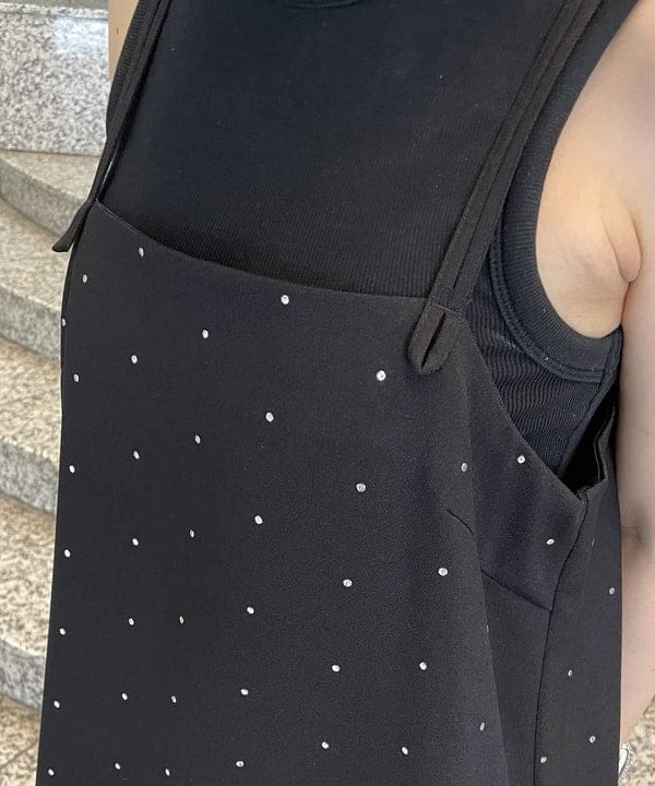 まゆちゃんさんの「BEAMS WOMEN｜ドットプリント ミニ キャミワンピース」を使ったコーディネート