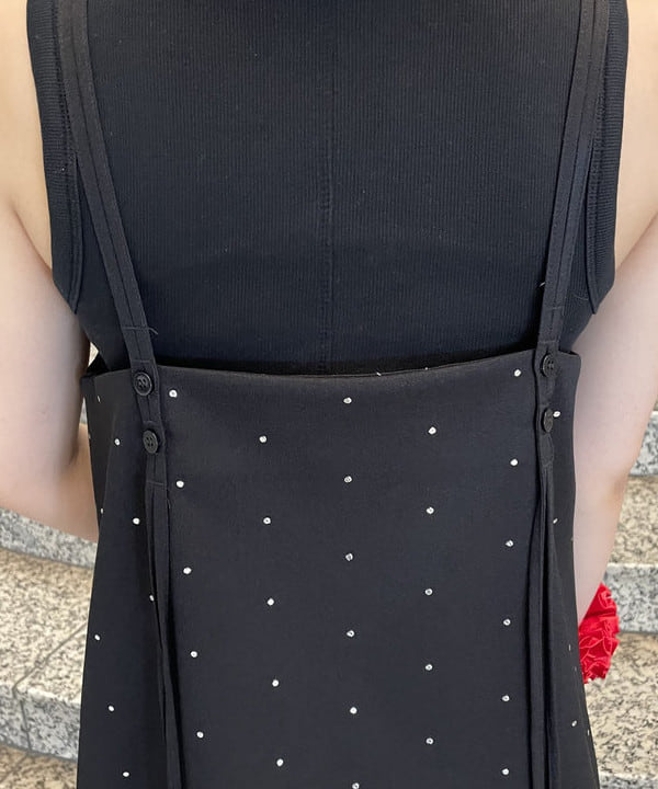 まゆちゃんさんの「BEAMS WOMEN｜ドットプリント ミニ キャミワンピース」を使ったコーディネート