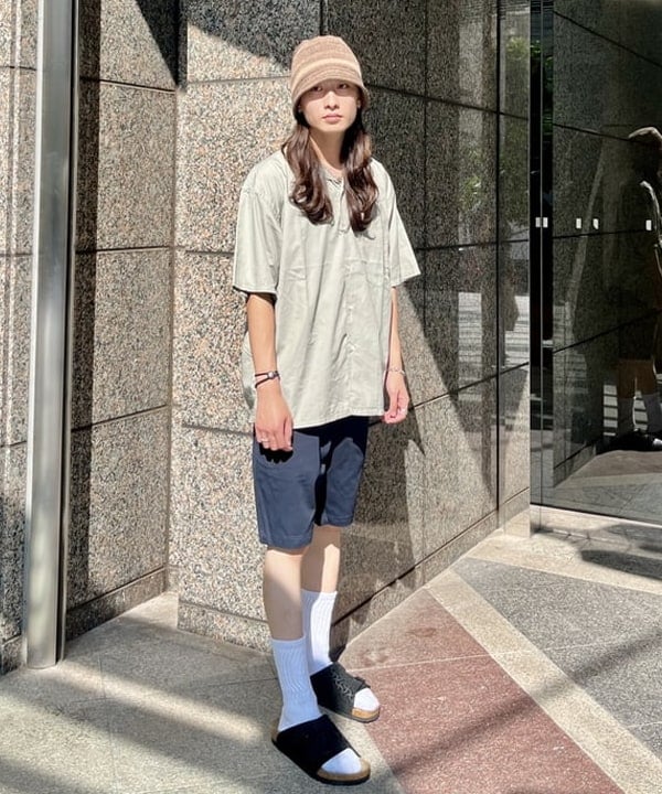 こたろうさんの「BEAMS WOMEN｜ベーシック ルーズオープンカラーシャツ」を使ったコーディネート