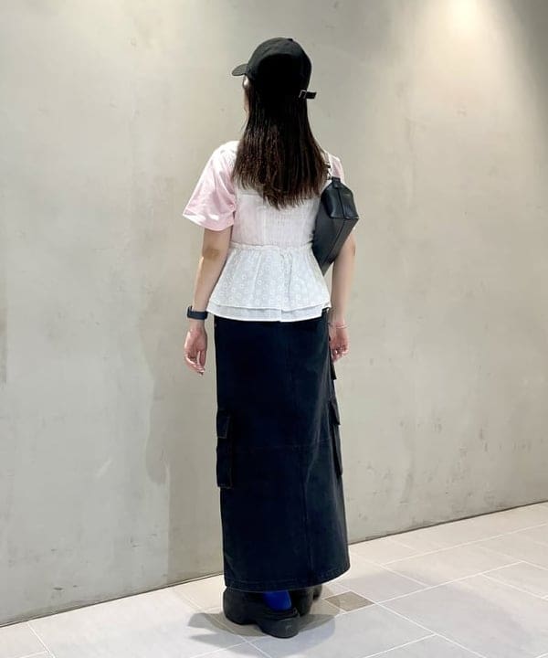 カタヤマ アヤさんの「BEAMS WOMEN｜【別注】GOOD ROCK SPEED / LIFE PC 箔プリント Tシャツ」を使ったコーディネート