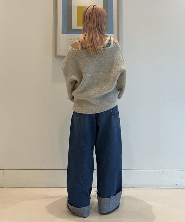 ando naoさんの「BEAMS WOMEN｜【別注】Lee &times; maturely / デニム アシメ パンツ」を使ったコーディネート