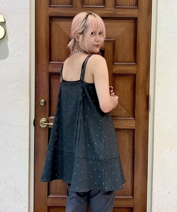 はっとりさんの「BEAMS WOMEN｜チュール ジャガード カップ キャミソール」を使ったコーディネート