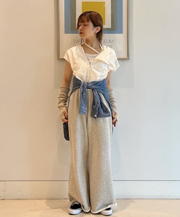 ナツハさんの「BEAMS WOMEN｜maturely / ワイド フレア ジャージー パンツ」を使ったコーディネート
