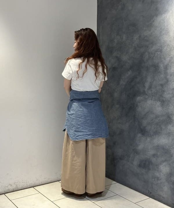 モモさんの「BEAMS WOMEN｜ボーイ ベーシック Tシャツ」を使ったコーディネート