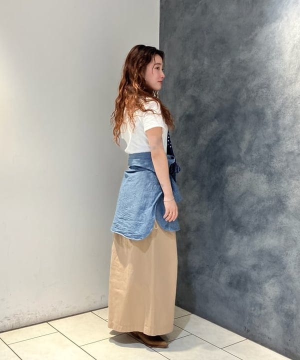 モモさんの「BEAMS WOMEN｜ボーイ ベーシック Tシャツ」を使ったコーディネート