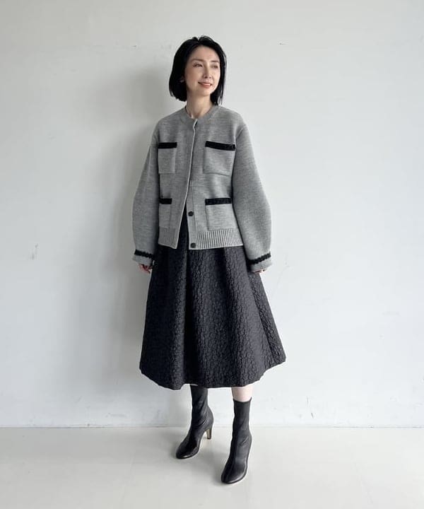 【美品】AK＋1 by EFFE BEAMS ウール ラップコート 38 グレー EFFE BEAMS（1092375） スタイリング・コーディネイト｜BEAMS