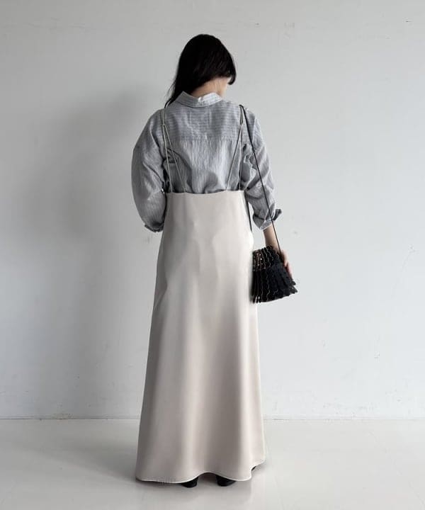 坂本 涼花さんの「BEAMS WOMEN｜AK+1 / シアー ストライプ シャツ」を使ったコーディネート