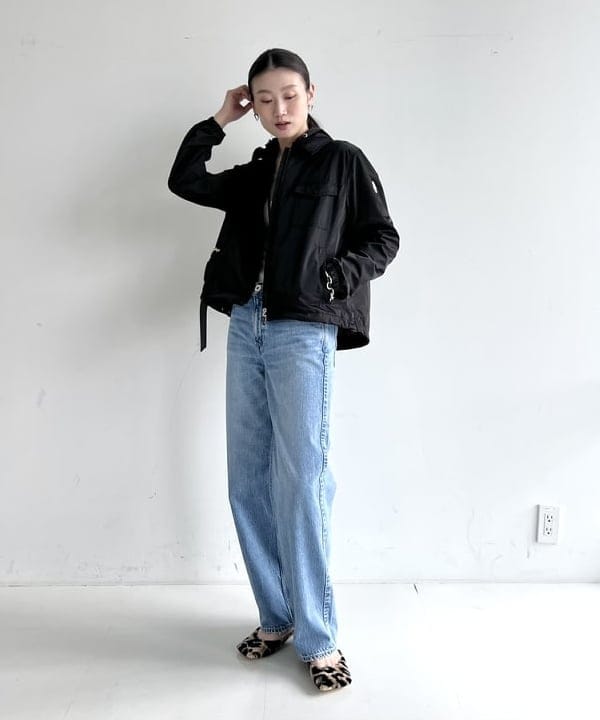 隈元 楓さんの「BEAMS WOMEN｜【別注】upper hights / THE NIECE MIDRISE デニムパンツ」を使ったコーディネート
