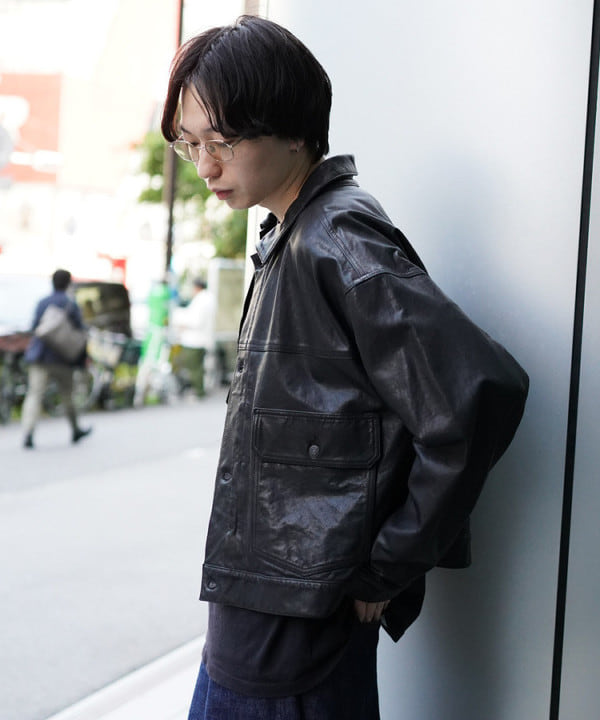 SUDOさんの「BEAMS WOMEN｜シープレザー ショート ジャケット」を使ったコーディネート