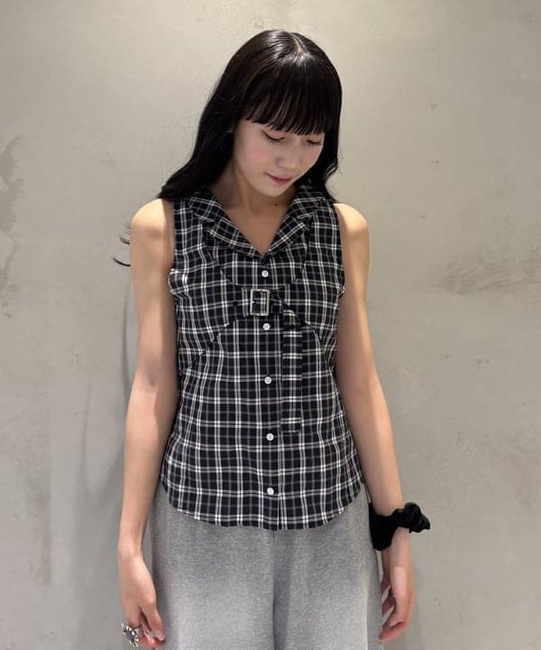 松田 陽茉莉さんの「BEAMS WOMEN｜ダメージ スウェット パンツ」を使ったコーディネート