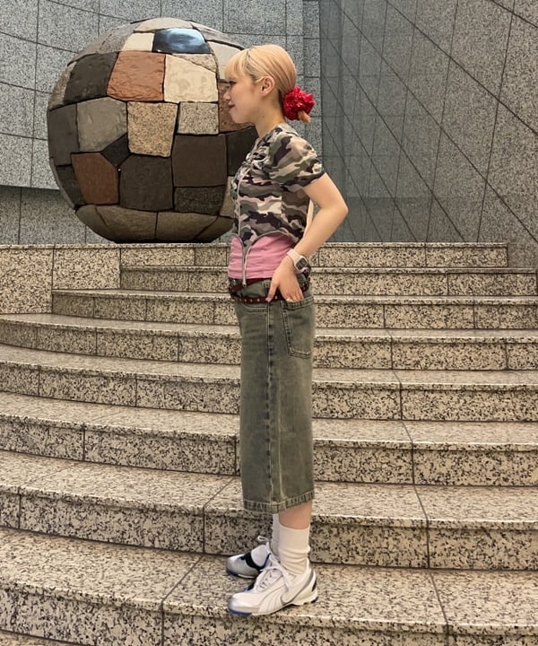 まゆちゃんさんの「BEAMS WOMEN｜カモフラ パターン ガーターベルト トップス」を使ったコーディネート