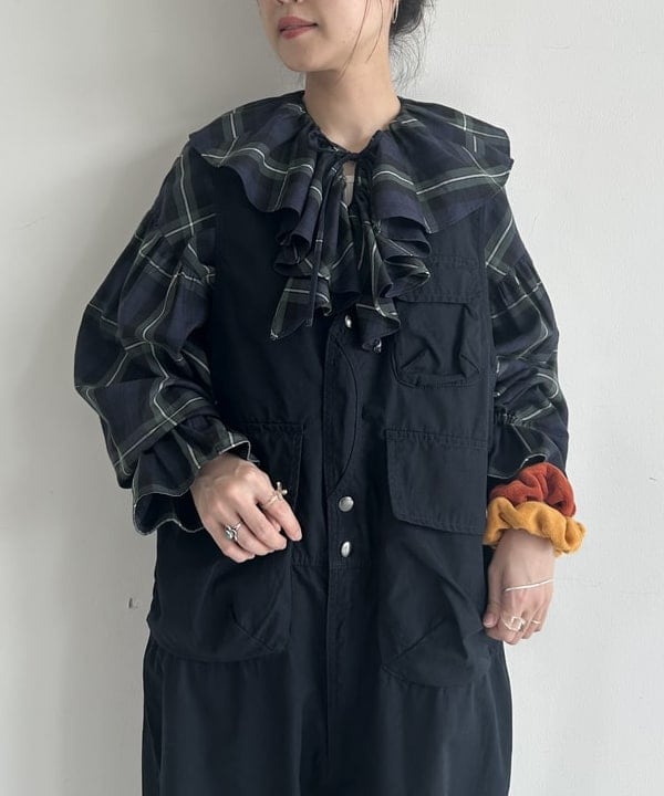 清水 彩乃さんの「BEAMS WOMEN｜パイル シュシュ 2セット」を使ったコーディネート