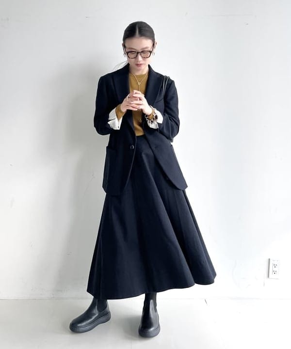 隈元 楓さんの「BEAMS WOMEN｜AK+1 / ウール ソリッド 2ボタン ジャケット」を使ったコーディネート