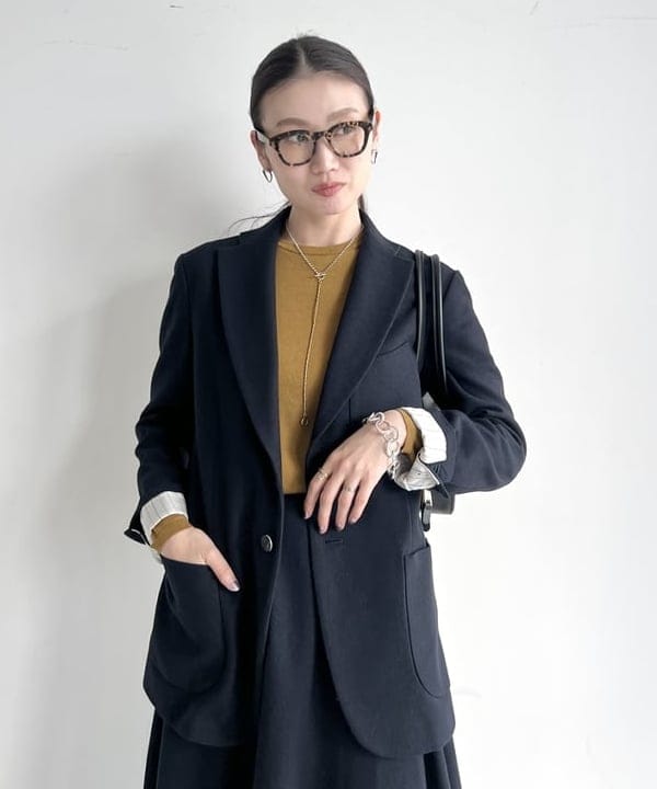 隈元 楓さんの「BEAMS WOMEN｜AK+1 / ウール ソリッド 2ボタン ジャケット」を使ったコーディネート