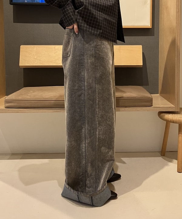 Hazukiさんの「BEAMS WOMEN｜フロッキー デニム ワイド パンツ」を使ったコーディネート