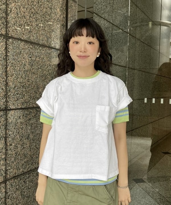 ばるたんさんの「BEAMS WOMEN｜Goodwear / カスタム ビッグ Tシャツ」を使ったコーディネート