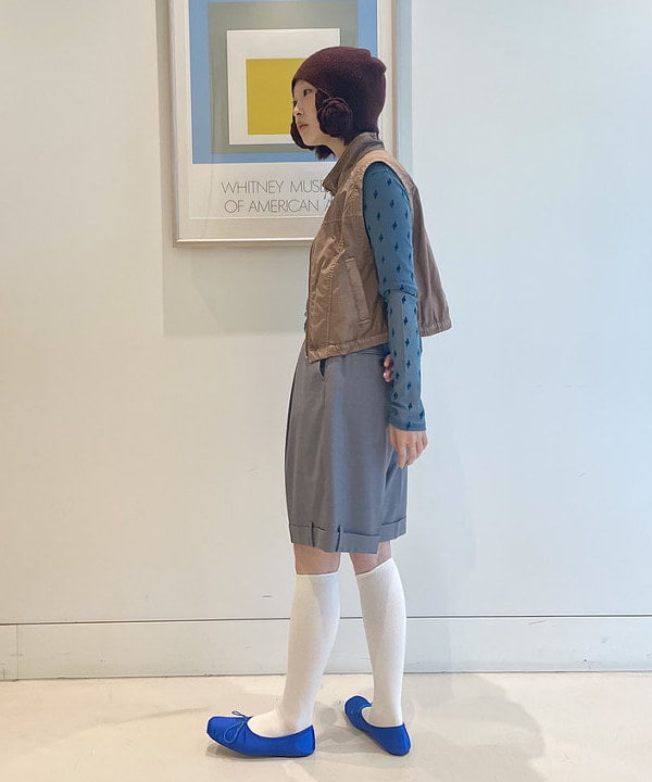 水野 萌香さんの「BEAMS WOMEN｜フロッキー プリント シアー ラウンドネック トップス」を使ったコーディネート