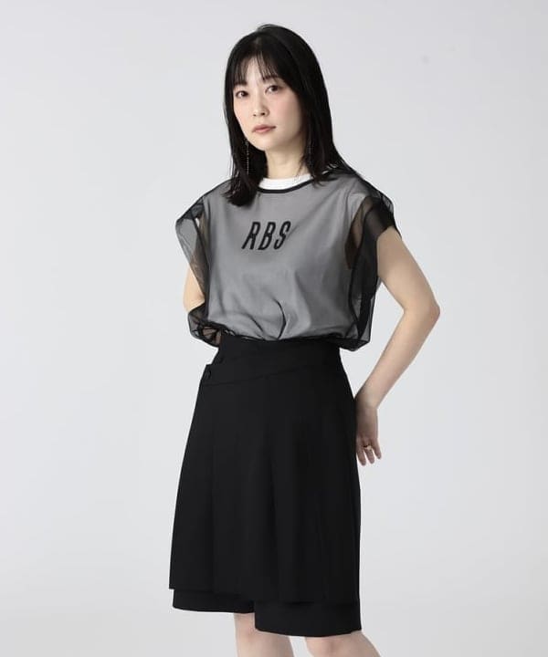 pinさんの「BEAMS WOMEN｜RBS / シアー レイヤードロゴT」を使ったコーディネート