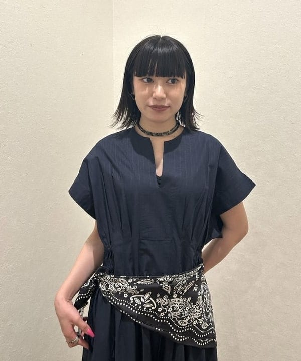 大槻 まひろさんの「BEAMS WOMEN｜【別注】ne Quittez pas / ポプリン タック ワンピース」を使ったコーディネート