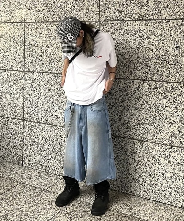 菊田 悠さんの「BEAMS WOMEN｜クォーターレングス ペインターデニム」を使ったコーディネート