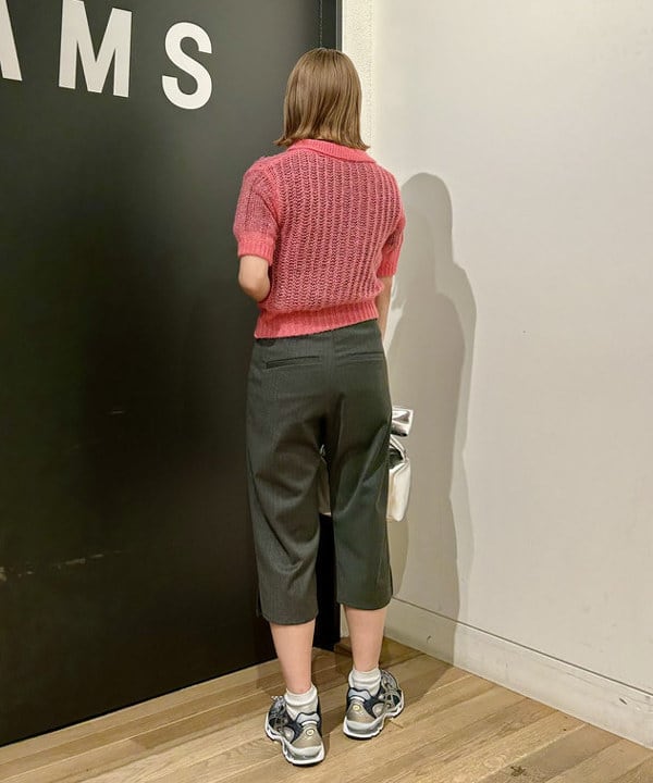 早川 萌子さんの「BEAMS WOMEN｜シャギー メッシュ ポロ カーディガン」を使ったコーディネート