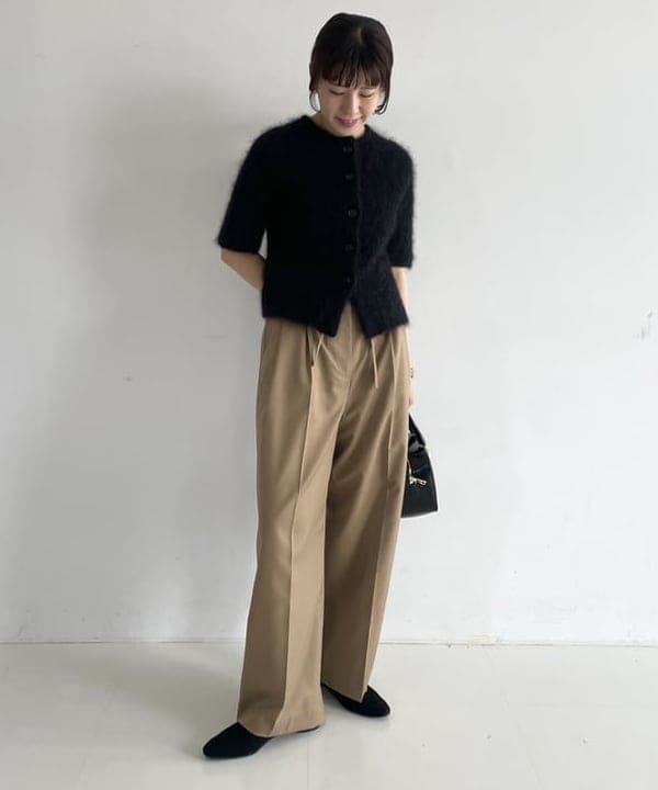 SAKAIさんの「BEAMS WOMEN｜モヘヤ ハーフスリーブ 2WAY プルオーバー」を使ったコーディネート