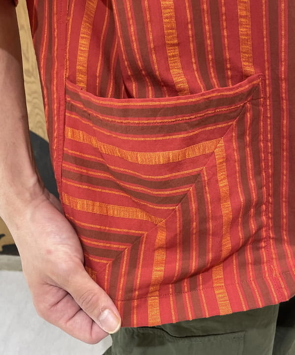 マツミヤさんの「BEAMS WOMEN｜ドビーストライプ オープンカラーシャツ」を使ったコーディネート