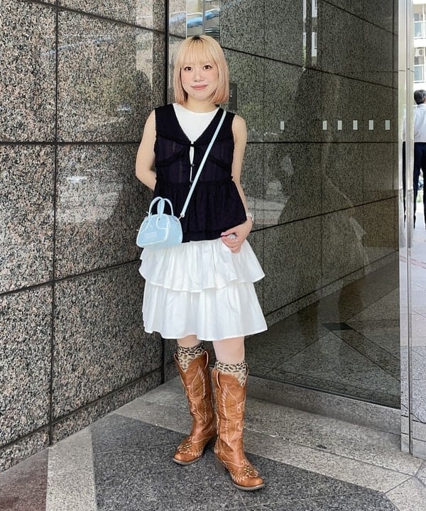 まゆちゃんさんの「BEAMS WOMEN｜sister jane / Una Baile Rib mini Dress」を使ったコーディネート