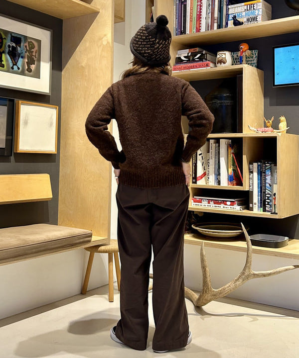 ナツハさんの「BEAMS WOMEN｜【別注】Nor’Easterly / シェットランド シャギー カーディガン 25F」を使ったコーディネート