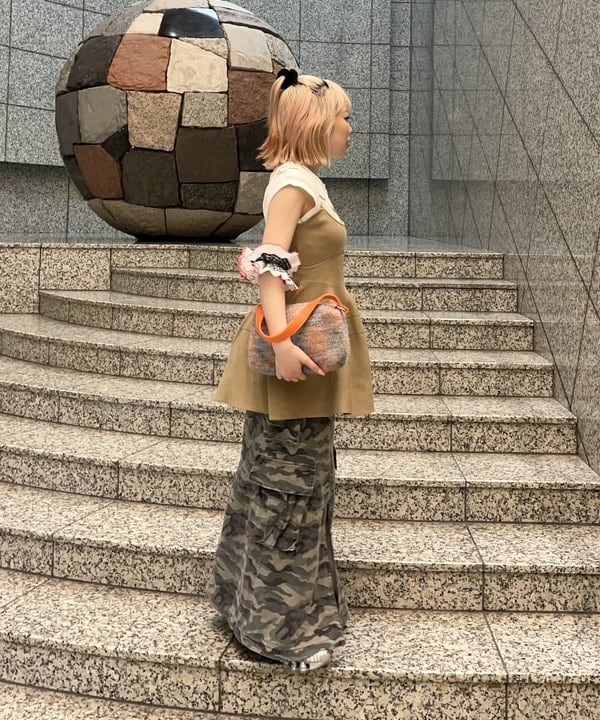 まゆちゃんさんの「BEAMS WOMEN｜■リブ フロント スリット ノースリーブ カットソー」を使ったコーディネート