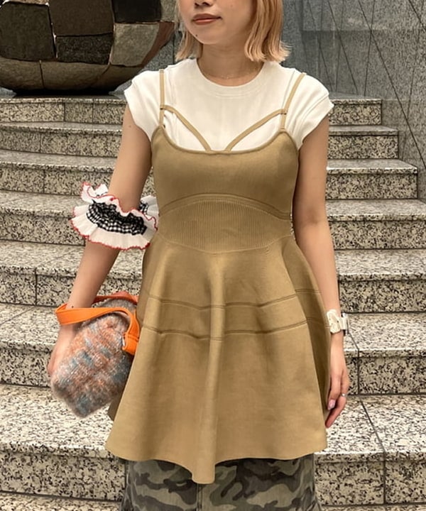 まゆちゃんさんの「BEAMS WOMEN｜■リブ フロント スリット ノースリーブ カットソー」を使ったコーディネート