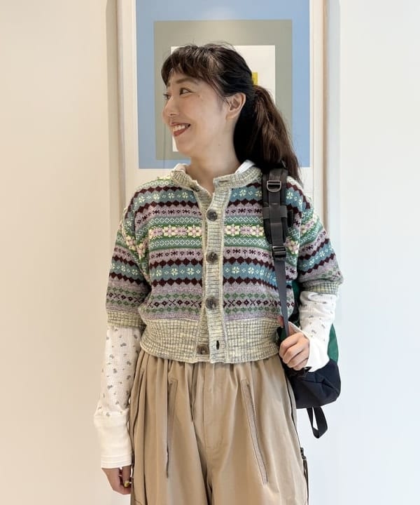 おのすさんの「BEAMS WOMEN｜maturely / コットン シルク ジッパー カーゴパンツ」を使ったコーディネート