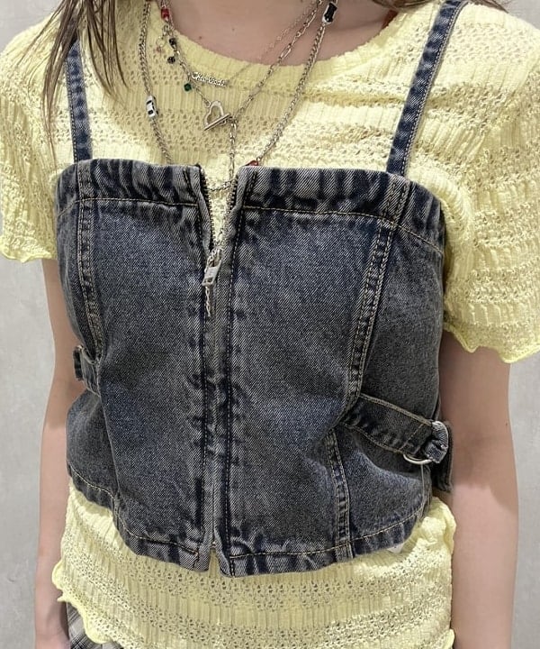 加歩さんの「BEAMS WOMEN｜シャーリング レース Tシャツ」を使ったコーディネート