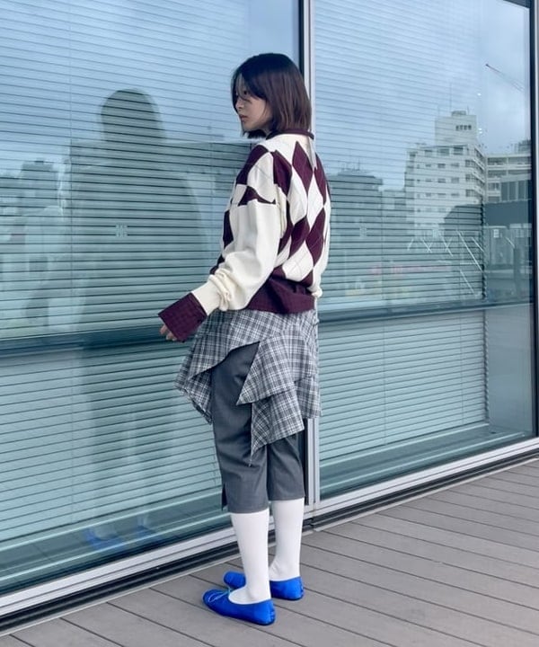 水野 萌香さんの「BEAMS WOMEN｜【別注】FRED PERRY / ARGYLE JUMPER」を使ったコーディネート