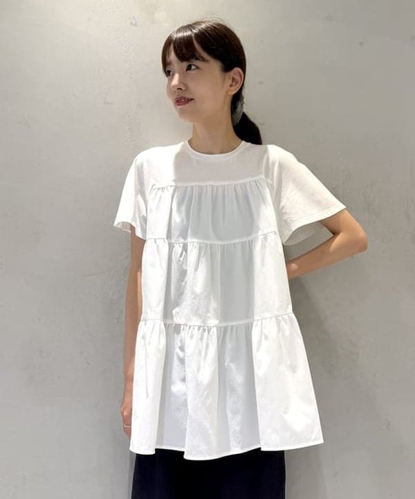 ヒライさんの「BEAMS WOMEN｜コンビ ティアード プルオーバー」を使ったコーディネート