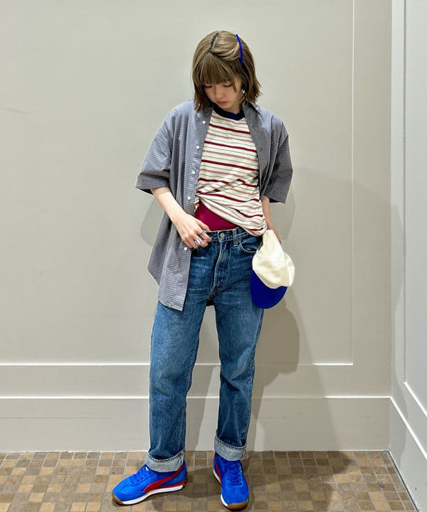 小原 もこさんの「BEAMS WOMEN｜【別注】orSlow / No.8 DENIM NEW」を使ったコーディネート