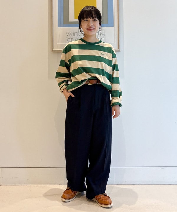 ナガオカ サキさんの「BEAMS WOMEN｜25mm レザー ベルト」を使ったコーディネート