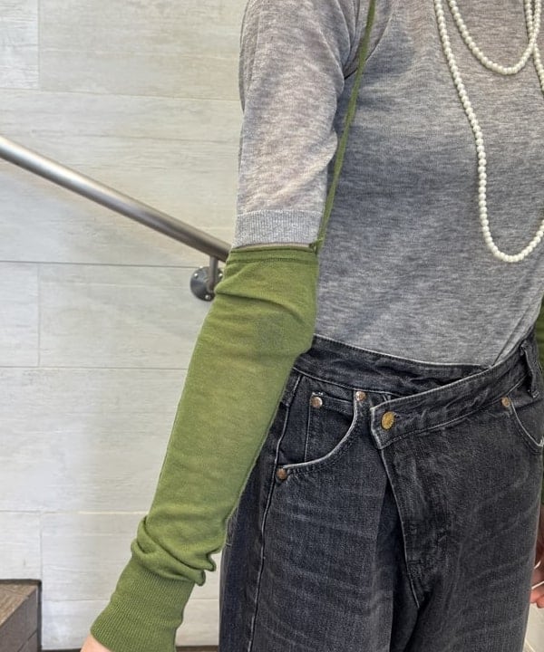 み　う　ちさんの「BEAMS WOMEN｜maturely / ウール ショートスリーブ アンド アームカバー」を使ったコーディネート