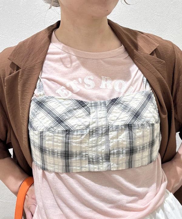 YABUさんの「BEAMS WOMEN｜ダブルブレスト ハーフスリーブ ジャケット」を使ったコーディネート