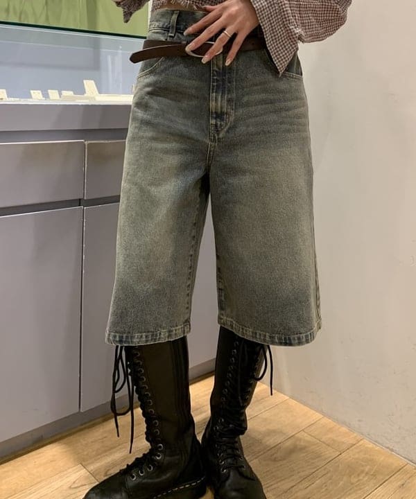 れいなさんの「BEAMS WOMEN｜デニム ハーフ パンツ」を使ったコーディネート