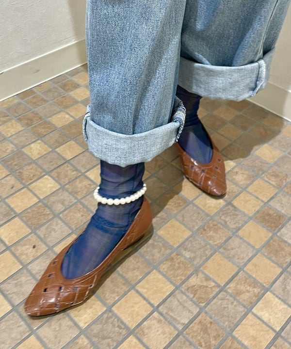 水野 萌香さんの「BEAMS WOMEN｜【別注】Champion / ボーダー ポロシャツ」を使ったコーディネート