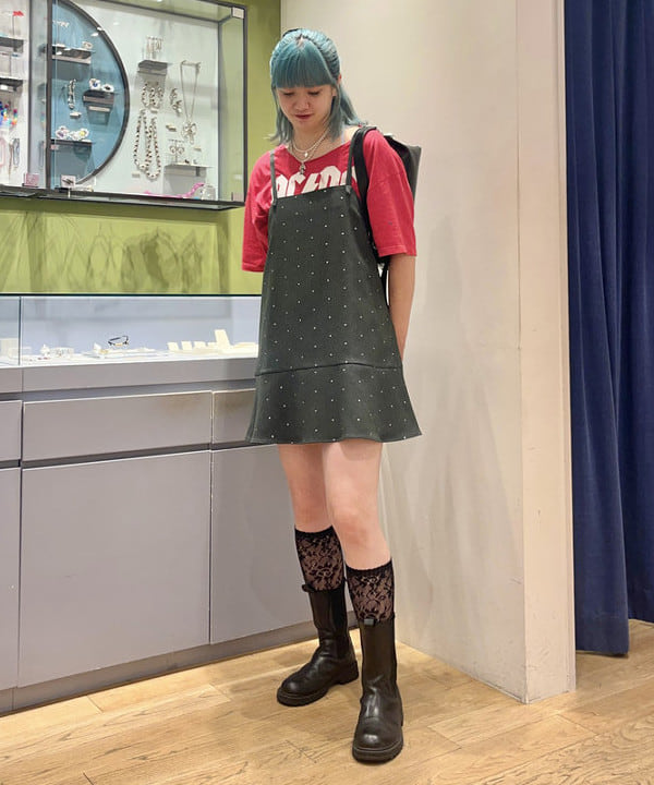 ゆいさんの「BEAMS WOMEN｜ドットプリント ミニ キャミワンピース」を使ったコーディネート