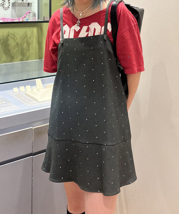 ゆいさんの「BEAMS WOMEN｜ドットプリント ミニ キャミワンピース」を使ったコーディネート