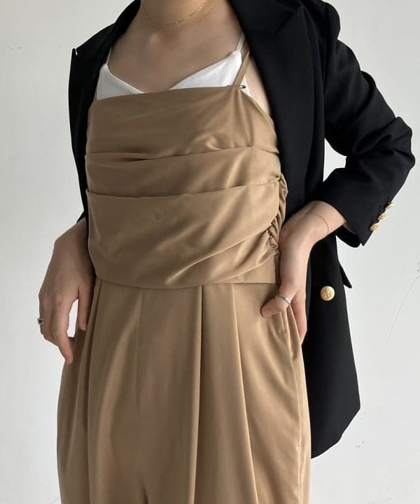 NATSUKIさんの「BEAMS WOMEN｜キュプラ ドレープ オールインワン」を使ったコーディネート