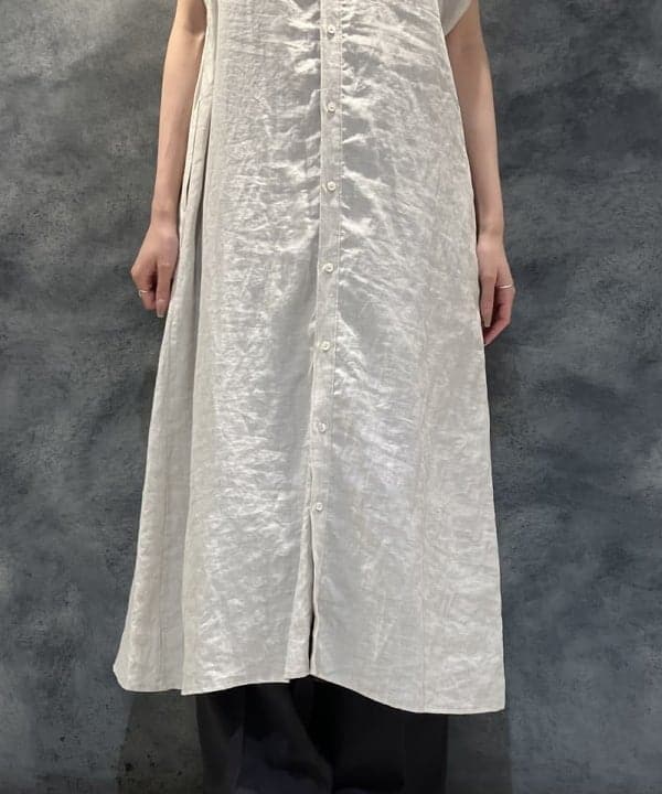 nodokaさんの「BEAMS WOMEN｜TICCA / リネン 2WAY フレンチスリーブ ワンピース」を使ったコーディネート