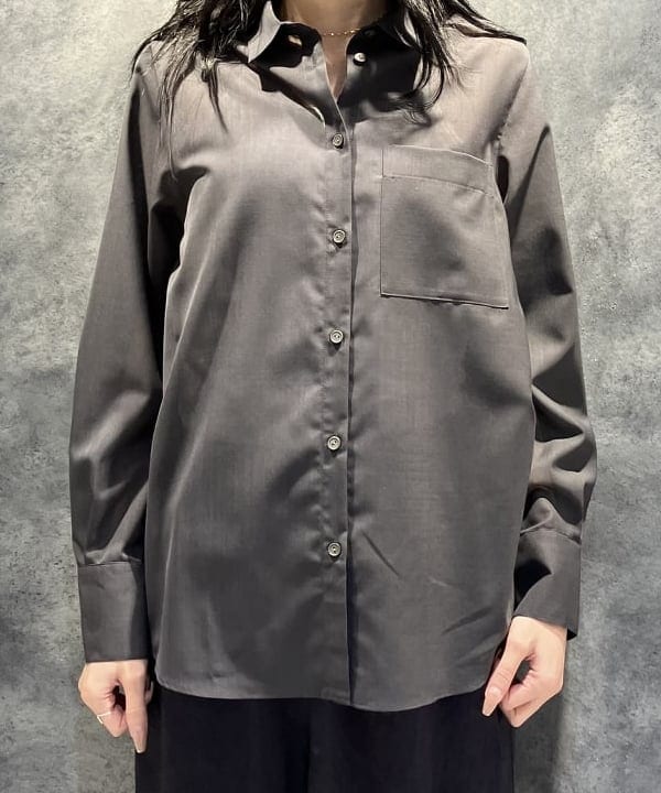 nodokaさんの「BEAMS WOMEN｜ポリエステル ウール トロピカル シアー シャツ」を使ったコーディネート