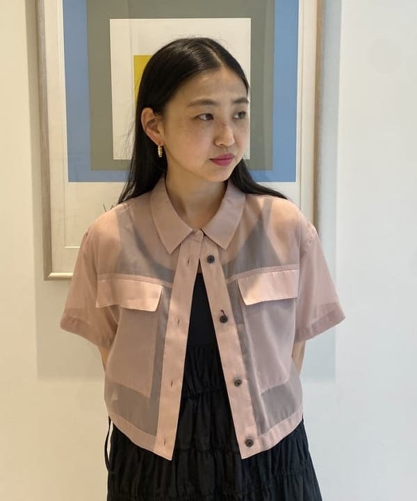 ayaさんの「BEAMS WOMEN｜シアー クロップドシャツ」を使ったコーディネート