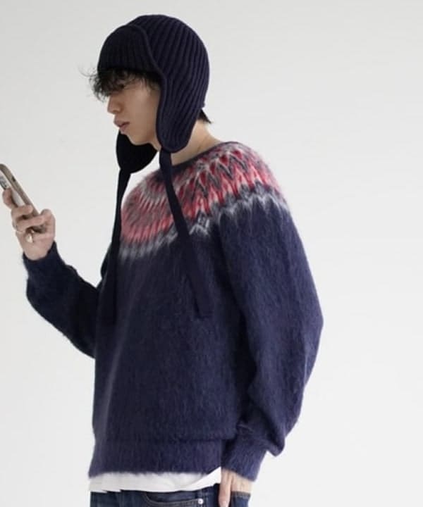 SUDOさんの「BEAMS WOMEN｜リラックスフィット 5ゲージ ノルディック シャギー ニット」を使ったコーディネート