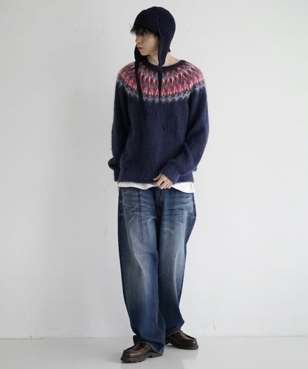 SUDOさんの「BEAMS WOMEN｜リラックスフィット 5ゲージ ノルディック シャギー ニット」を使ったコーディネート