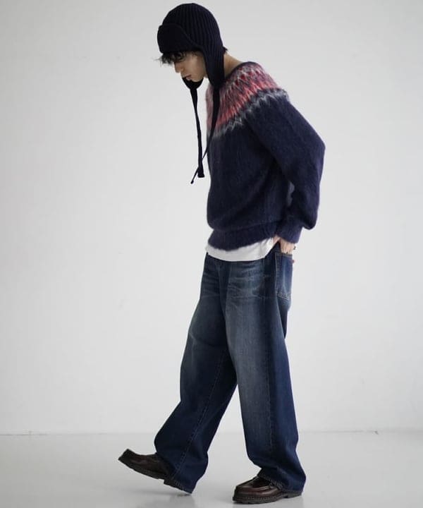 SUDOさんの「BEAMS WOMEN｜リラックスフィット 5ゲージ ノルディック シャギー ニット」を使ったコーディネート